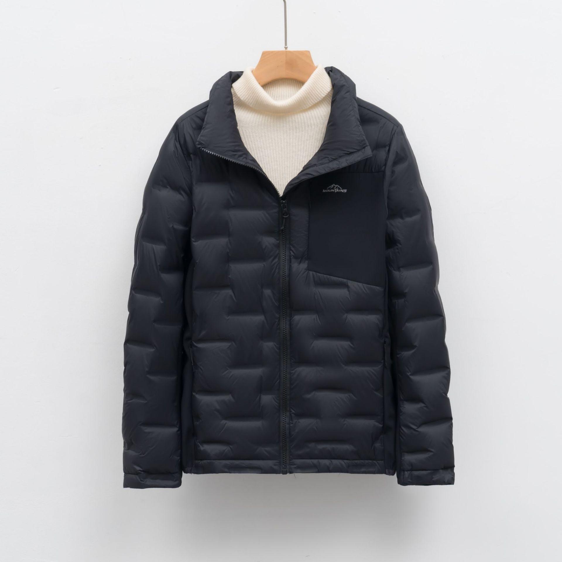 90绒新国标户外轻薄羽绒服女秋冬短款立领保暖上衣外套_282004高清大图