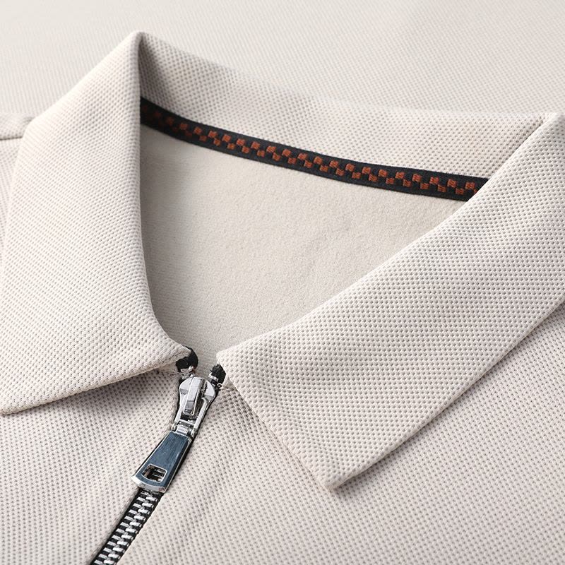 南极人2024秋季新品纯色男士翻领夹克衫外套单层无痕磨毛拉链男装图片