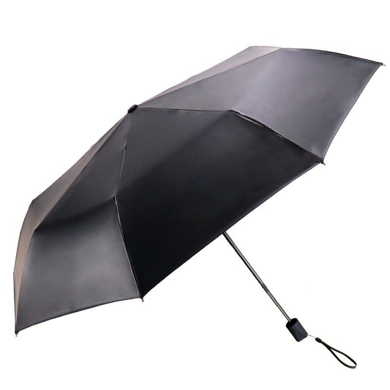 天堂伞全遮光黑胶转印三折晴雨伞 30608DLCJ1283