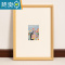 敬平胡桃色大相框挂墙实木画框装裱A3A4纸油画4k8k八开24寸16木质框架 黑色 20寸[40.4*50.6CM]挂墙