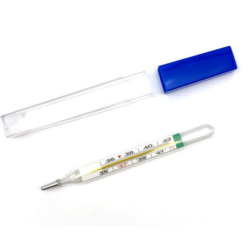 企购优品大刻度玻璃水银测温计 宽屏水银测温计