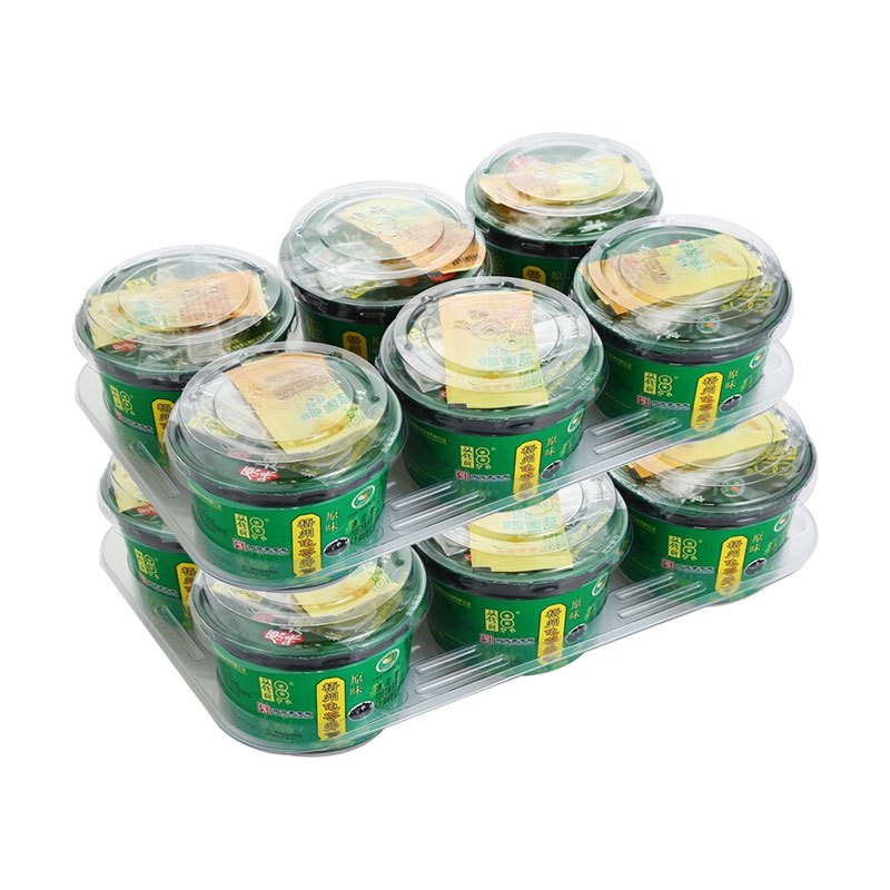 双钱牌龟苓膏 中华老字号 双钱 原味 龟苓膏 200g *12碗 2400g 带蜂蜜调味糖液梧州特产