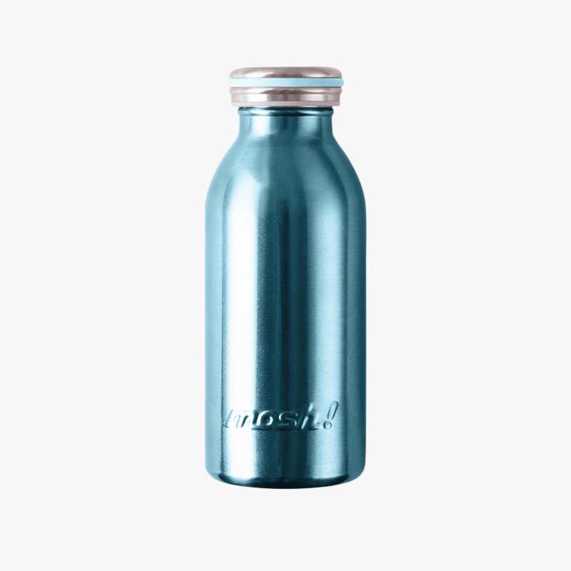 mosh 保温保冷杯牛奶瓶系列350ml 限定版珍珠蓝高清大图