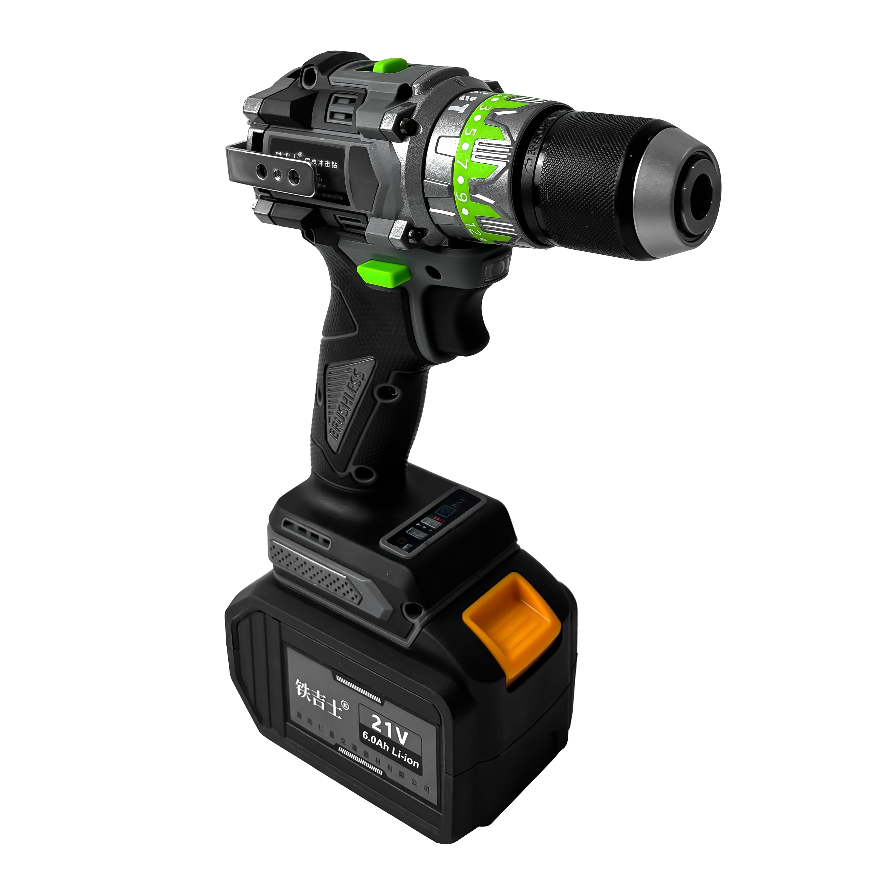 铁吉士 无刷冲击钻 电动螺丝刀 两电一充 套高清大图