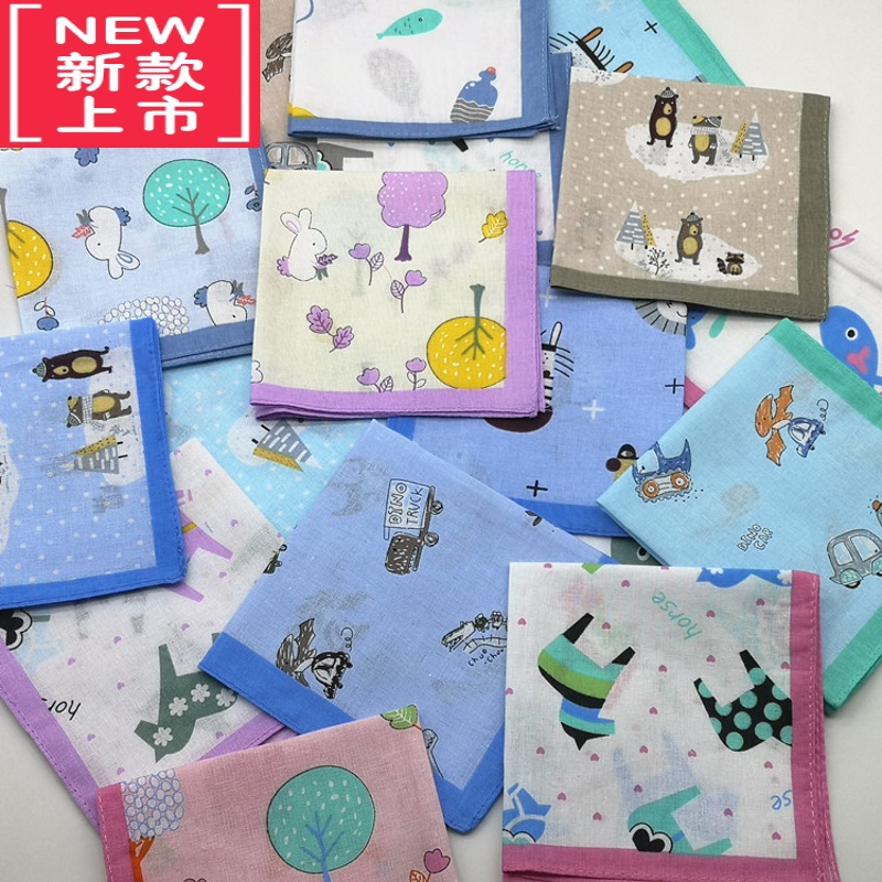 可莉允童年回忆卡通手帕擦汗手绢方巾幼儿园学校折手工老鼠随身方巾毛巾