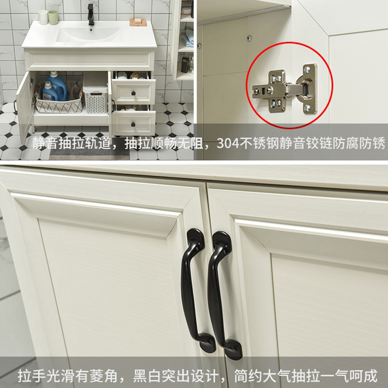 苏宁放心购浴室柜太空铝落地式卫浴柜组合卫生间洗漱台洗脸盆现代简约小户型A-STYLE