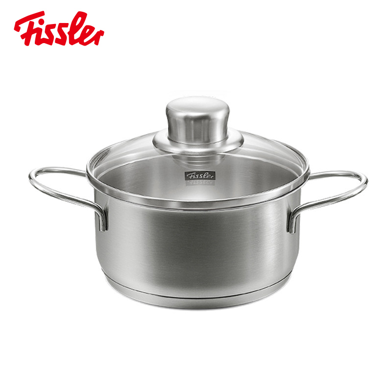 德国菲仕乐fissler14厘米单柄奶锅16厘米单柄煎锅两件套组EM0051011405