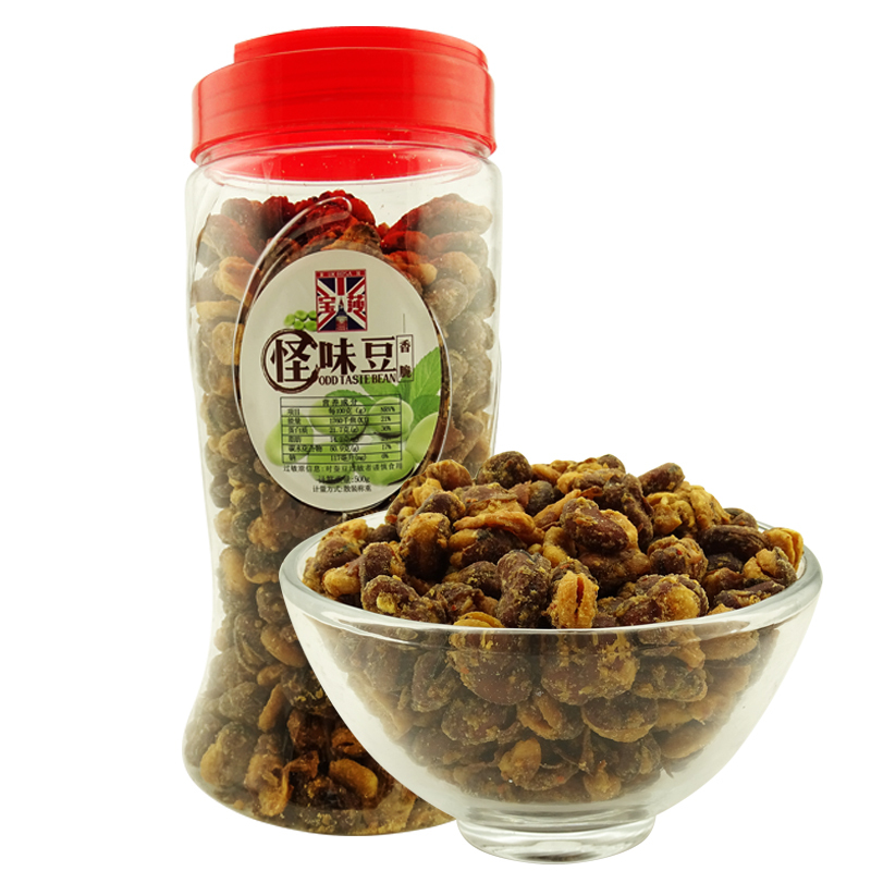 宝莎杂粮宝莎怪味豆500g电喷花瓶装怪味豆兰花豆炒货小吃休闲办公零嘴 价格图片品牌报价 苏宁易购点点客食品专营店