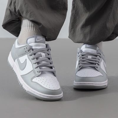 耐克（NIKE）男鞋NIKE DUNK LOW RETRO轻便低帮休闲运动滑板鞋 HF5441-202 ZP HF5441-105/白色/烟灰色 44
