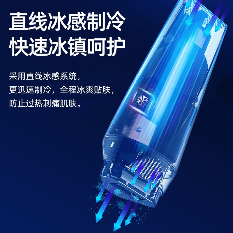 美国Lescolton 激光脱毛仪家用智能冰感脱毛仪器男女脱毛神器T015C 宝石绿送消毒座