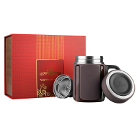 万象(WANXIANG) 380ML实用商务型保温杯 双层耐热办公水杯 带茶漏滤网手柄杯 S11P