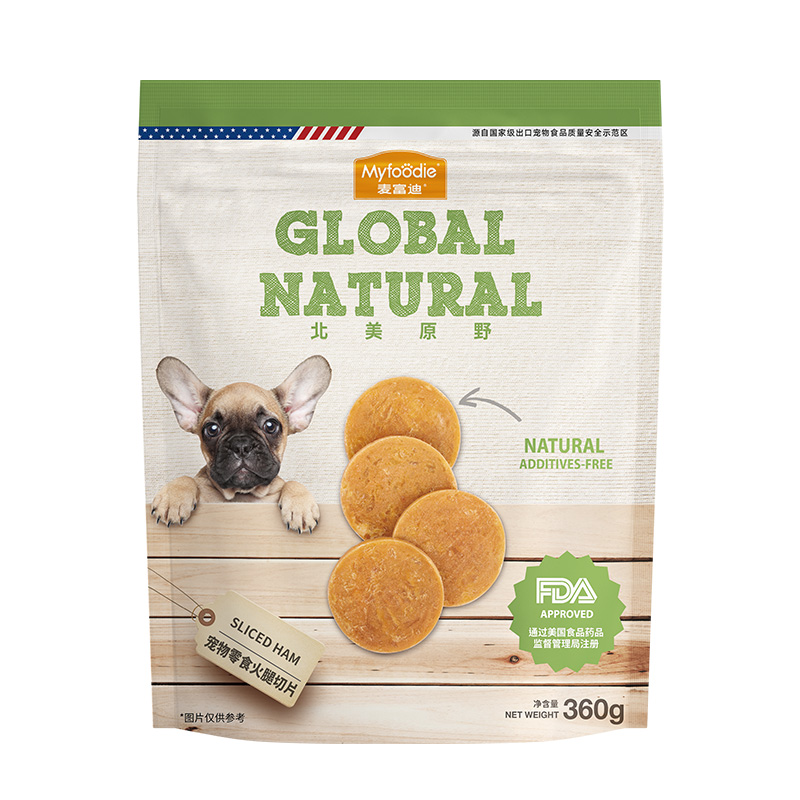 麦富迪狗零食鸡胸肉犬用火腿肠圆片宠物零食鸡肉干泰迪训狗零食