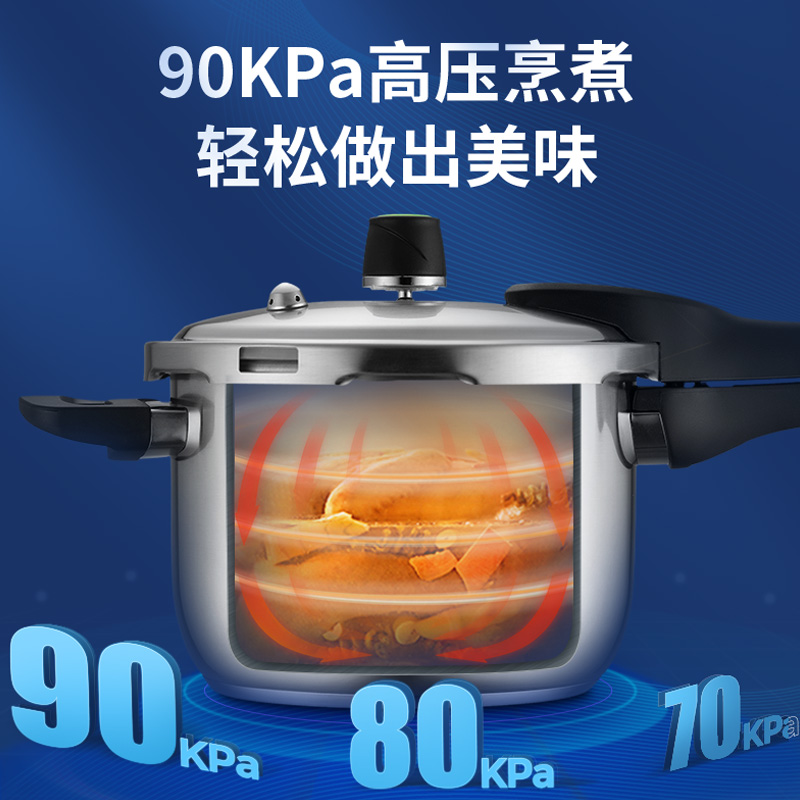 爱仕达(ASD) 锅具高压力锅 WG1824DN 24CM六保险304不锈钢 明火电磁炉通用 高压锅高清大图