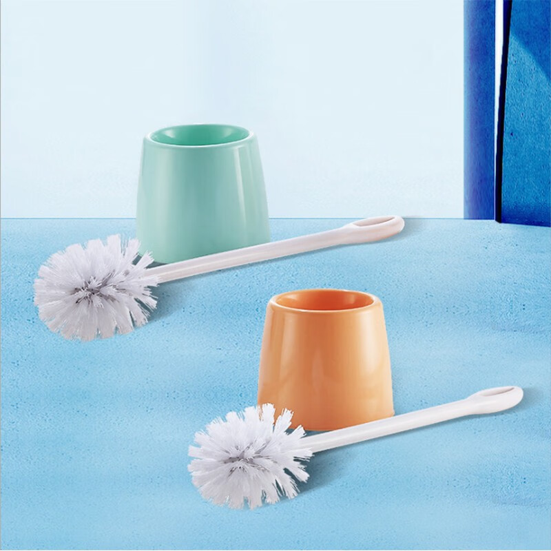 海斯迪克hk5047马桶刷套装带底座软毛清洁厕所刷可挂式清洁刷北欧橙3