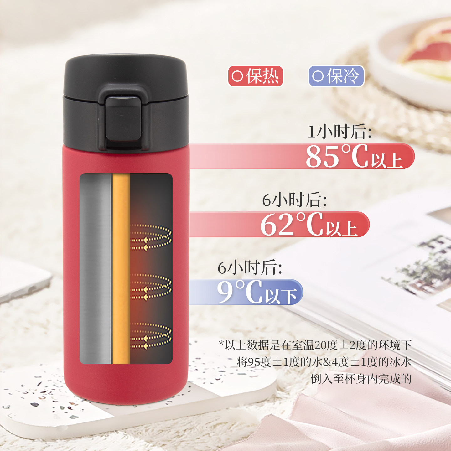 虎牌（TIGER）抗菌防护弹盖不锈钢男女士保温杯MKA-K36C 360ML高清大图