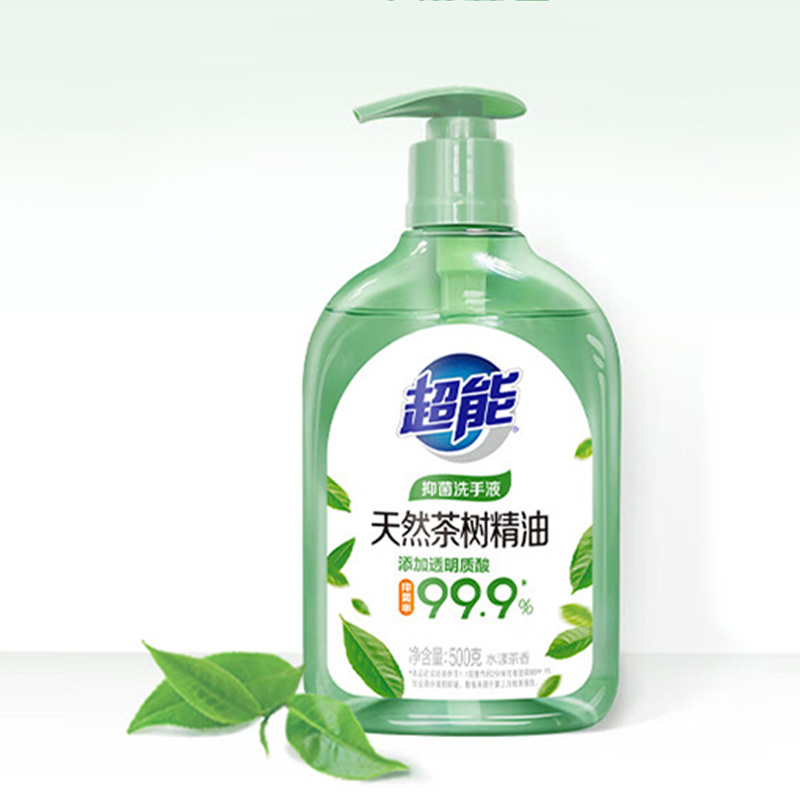 超能洗手液抑菌保湿按压(水漾茶香)500g1250200018高清大图