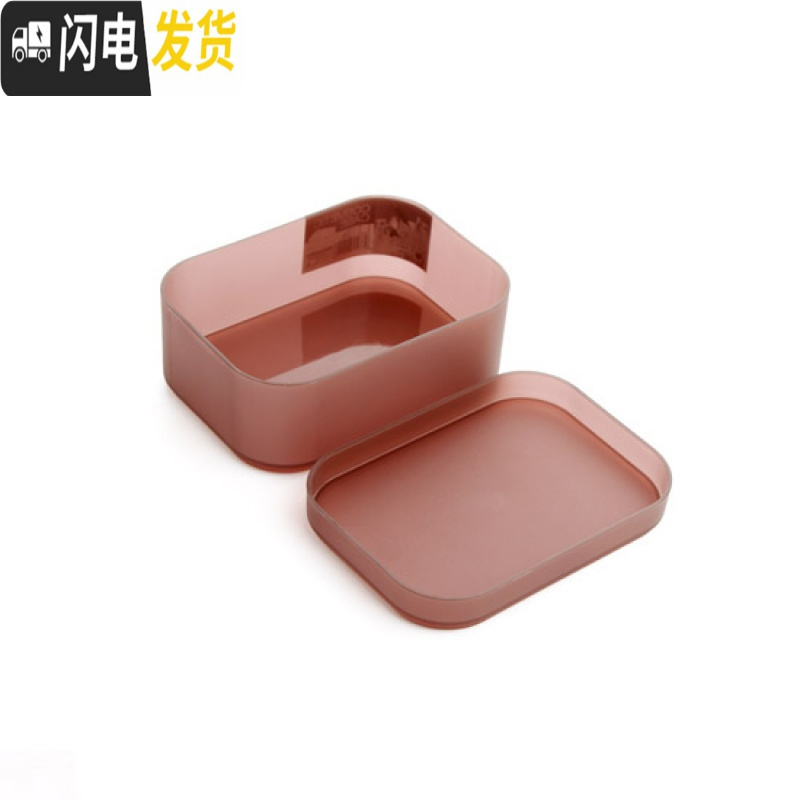 三维工匠桌面收纳盒化妆品盒子办公桌塑料小置物架护肤品透明整理盒化妆盒高清大图
