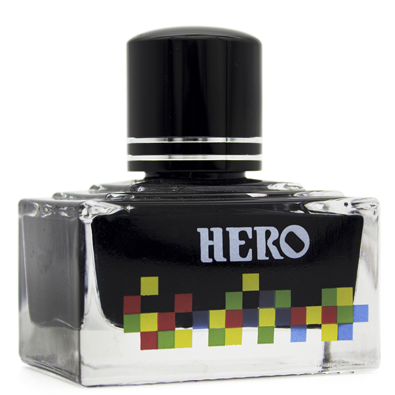 英雄(HERO)彩色墨水钢笔用多色非碳素橙/深蓝/黄/浅绿/深绿/蓝/黑/咖啡/粉红/蓝黑/天蓝钢笔水彩色彩墨