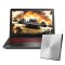 [套餐]华硕(ASUS)飞行堡垒五代FX80GE 15.6英寸笔记本+华硕8倍速 USB2.1 外置DVD刻录机