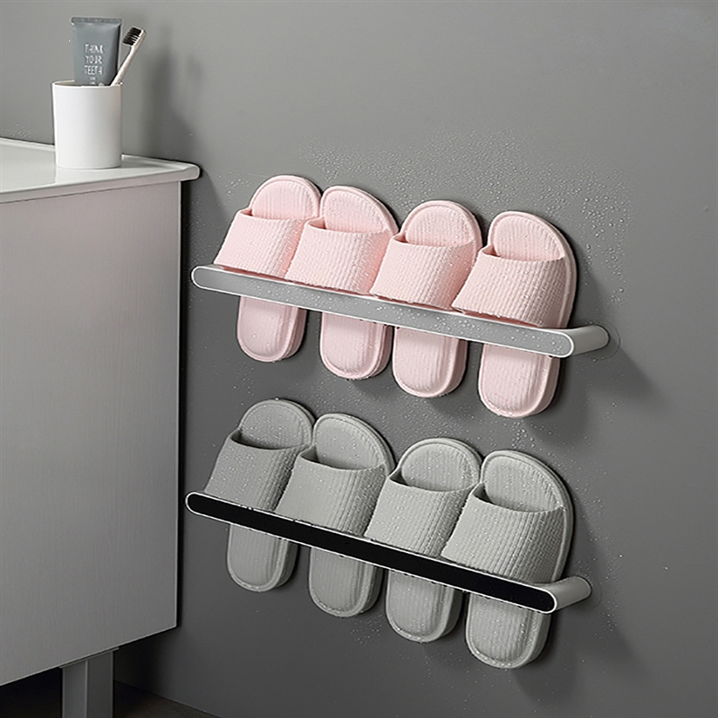 浴室拖鞋架壁挂挂式墙壁厕所鞋子收纳藤印象卫生间免打孔鞋架置物架