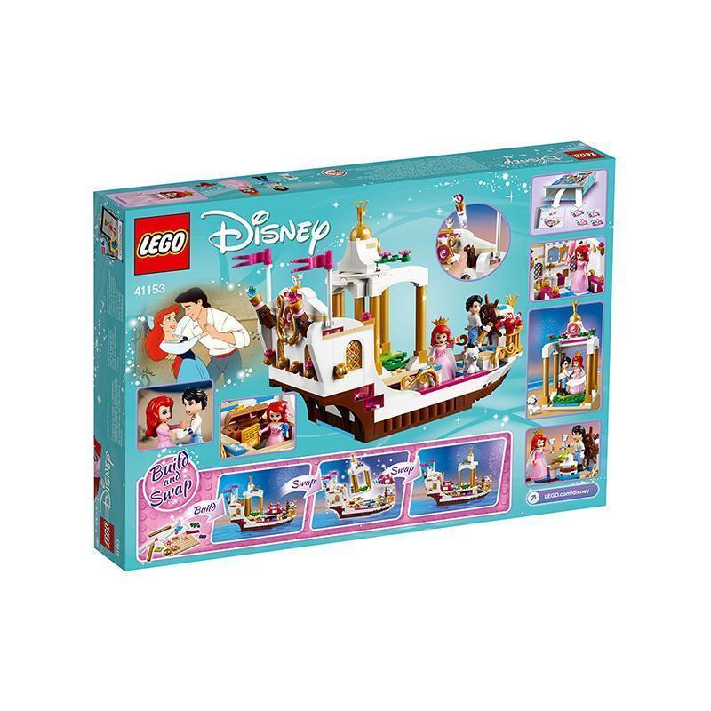 乐高(LEGO)迪斯尼公主系列 美人鱼爱丽儿的皇家庆典船 41153 6-12岁 积木玩具 200块以上 塑料玩具