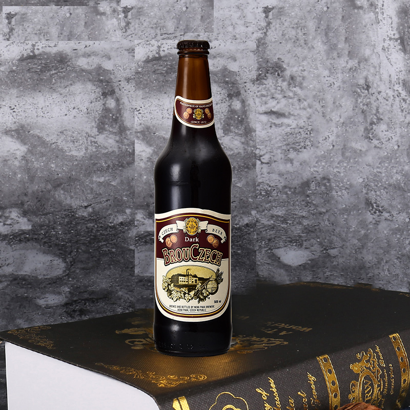 捷克进口 布鲁杰克(Brouczech)瓶装黑啤酒500ml*20瓶整箱装