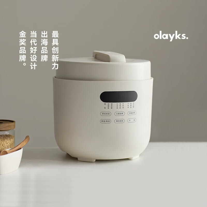 olayks立时OLK-501D电压力锅5L陶白