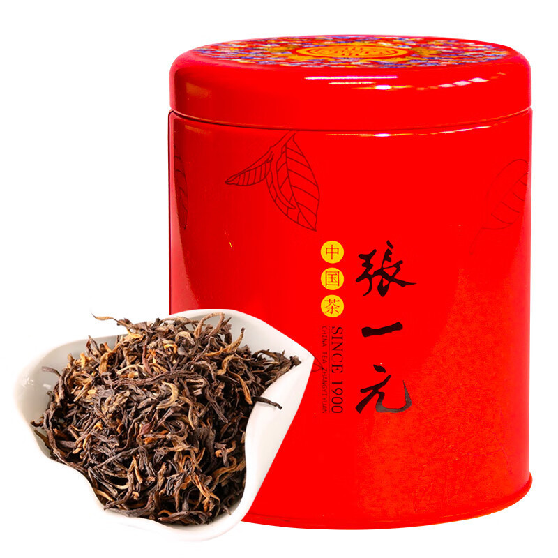张一元 中国元素系列 特级茶叶红茶 云南滇红 75克/罐