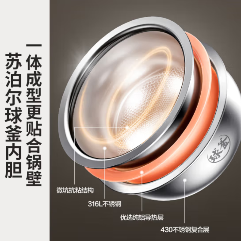 苏泊尔(SUPOR)家用小型煲汤煮粥蛋糕煲仔饭不粘内胆触控面板24小时预约多功能大容量煮饭电饭煲 SF30HC1912高清大图
