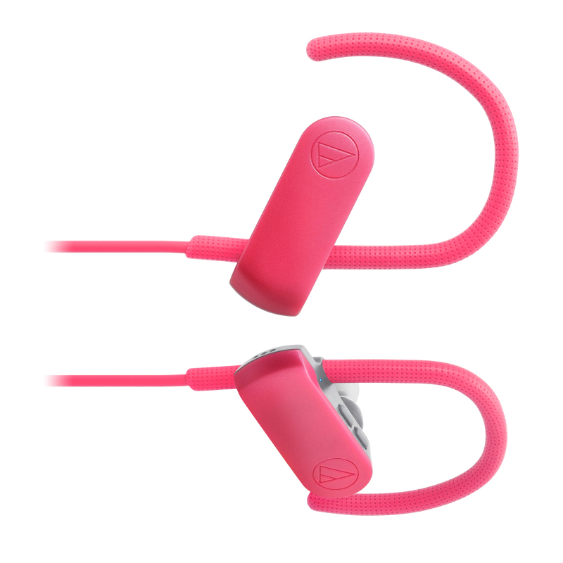 铁三角(audio-technica)ATH-SPORT50BT (粉红色)运动入耳防水蓝牙带麦耳挂式耳机