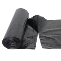 利得黑色平口式垃圾袋家用垃圾袋45*50cm*450只塑料袋量贩箱装