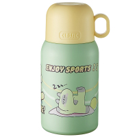 物生物(RELEA) 喵团子儿童保温杯460ml 暹罗健健绿 JV012354-0460-VS