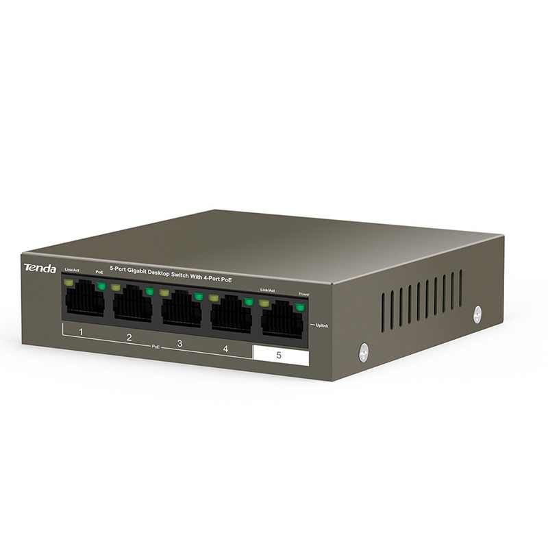腾达(Tenda) TEG1105P-4-63W 5口千兆4口POE供电交换机即插即用