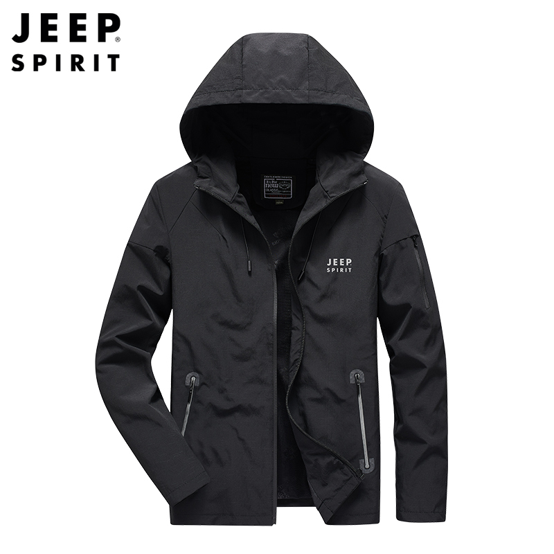 JEEP SPIRIT吉普男装外套2021秋季新款宽松加大码户外运动休闲男士外套