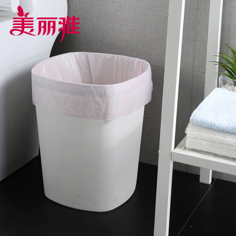美丽雅 垃圾袋 平底厚实型 45*50cm*30只*3卷 (新老包装随机)