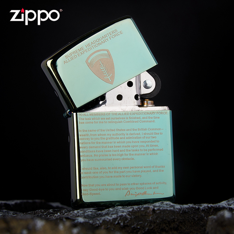 [苏宁自营]ZIPPO打火机正版绿冰离职宣言原装正品防风打火机刻字个性定制zippo
