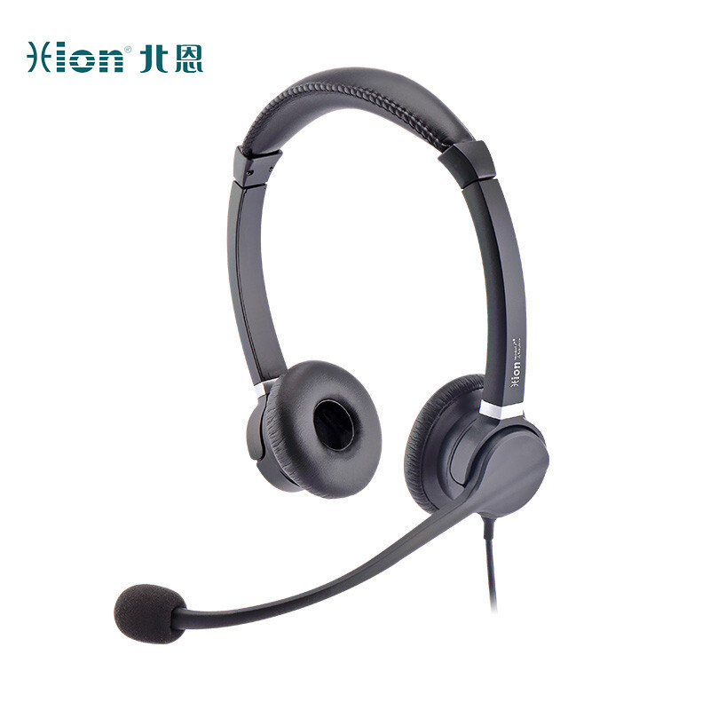 北恩(HION) FOR900D+B6.1头戴式双耳话务耳机/降噪坐席双耳耳麦 单插头+调音量+闭音 (B6.1)高清大图
