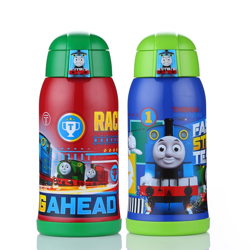 托马斯&朋友(Thomas&Friends) 儿童水壶保温杯双盖两用便携水杯大容量 600ml 荧光绿316内胆
