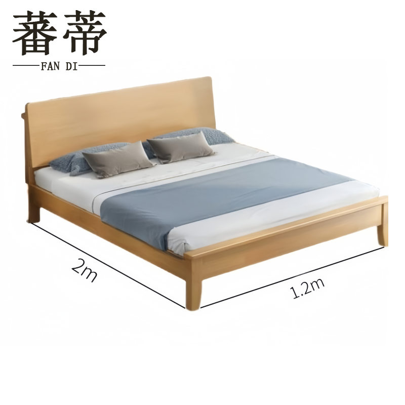 蕃蒂床+床垫1.2*2m套高清大图