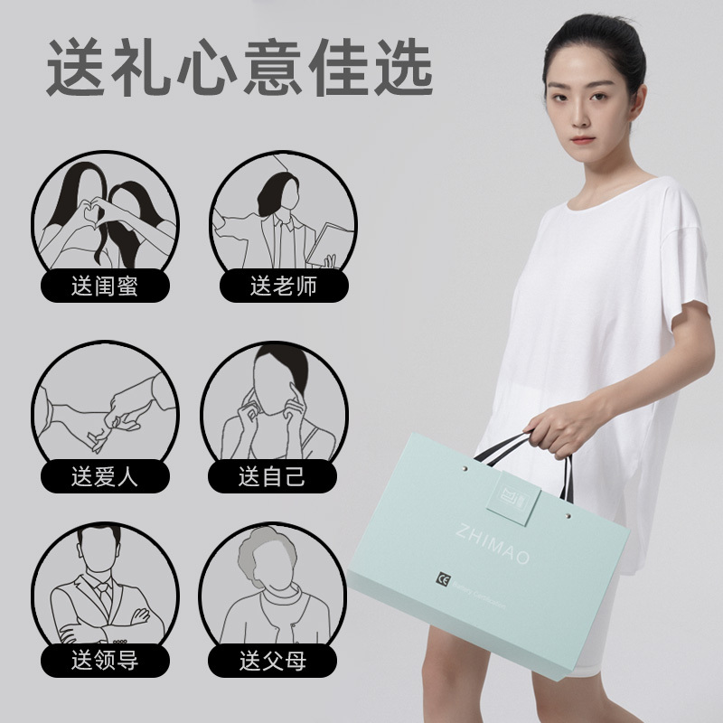 智猫 颈椎按摩器充电背部腰部按摩仪肩颈神器多功能靠垫按摩枕揉捏多色可选