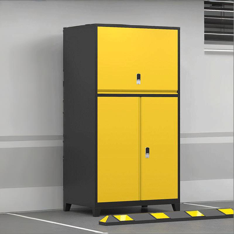 易企采 【黑黄--上翻下对开】2100*1150*800MM 地下车库车位储物柜 单位:台 货期七天 质保一年