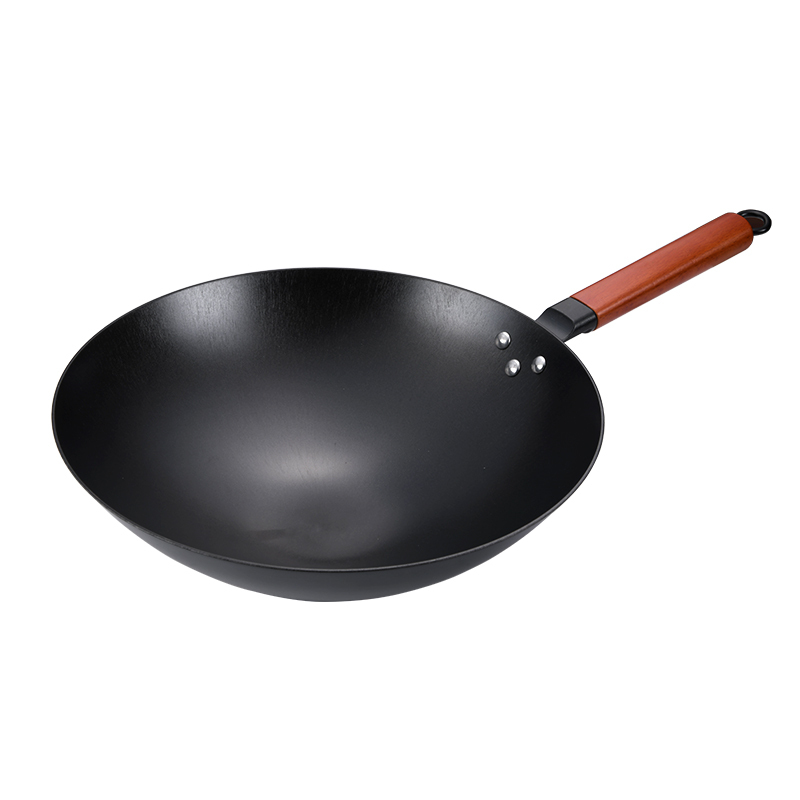 锅具32cm铸铁炒锅真不锈尖底炒锅无油烟不粘锅多功能炒菜锅