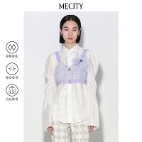 [1件3折价:205.5]ME&CITY灯笼袖提花衬衫
