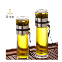 雷福峰高硼硅双层茶水分离玻璃杯500ml/个