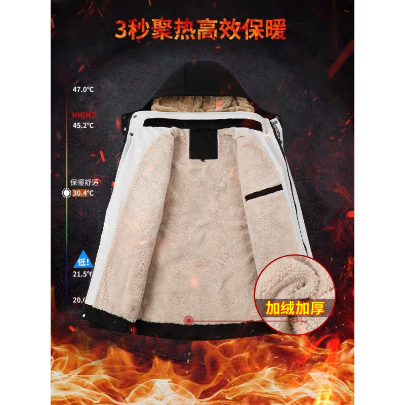 歌爱妮2021棉衣男士羊羔绒外套男加肥大码工装棉服男冬季加绒加厚棉袄男潮牌