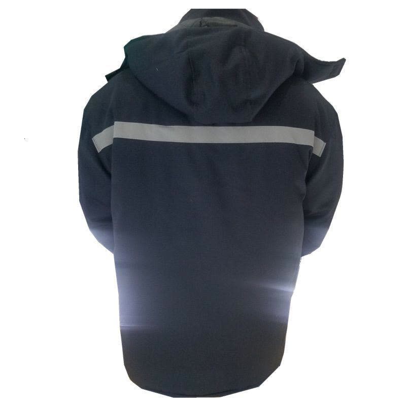 冬季工作服套装男袄棉服反光条中长款工装棉衣冷库防寒服加厚带帽莎丞图片