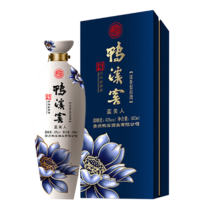 鸭溪窖 白酒 蓝美人 42度 500ml*6瓶 整箱装