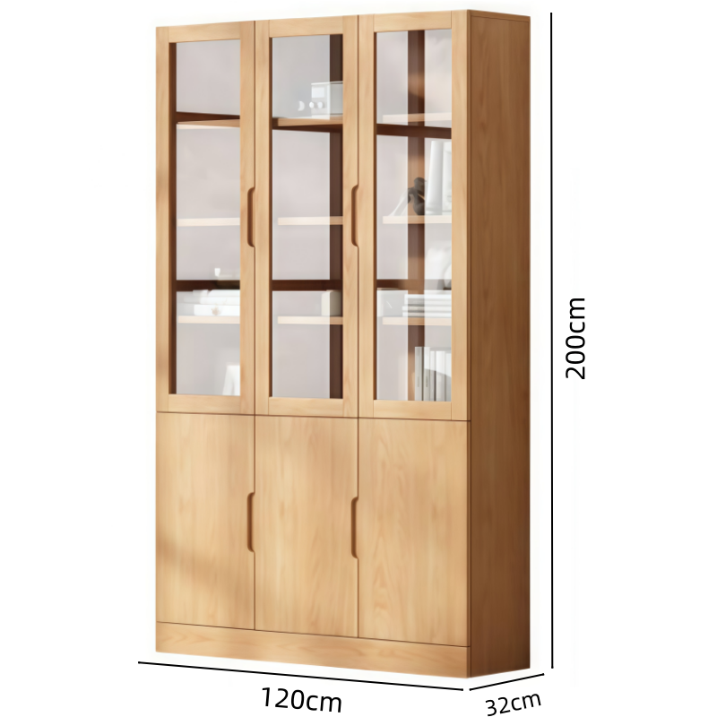 鑫木樽落地书柜木质台高清大图