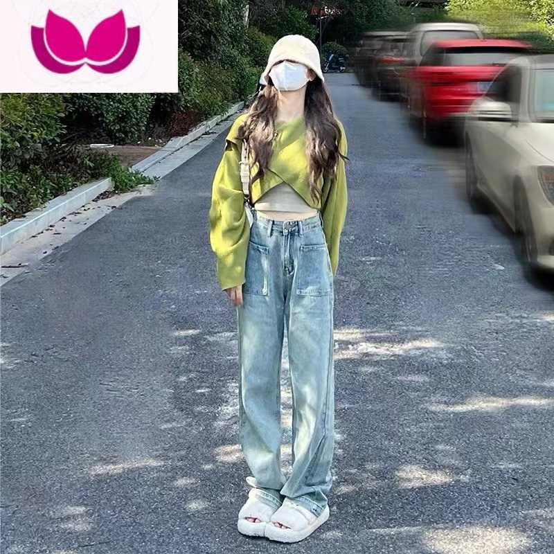 七斓早春季女装奶系穿搭盐系高级感炸街奶糯风毛衣牛仔裤韩剧套装