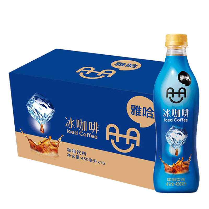 统一雅哈冰咖啡450毫升15瓶整箱装咖啡味饮料